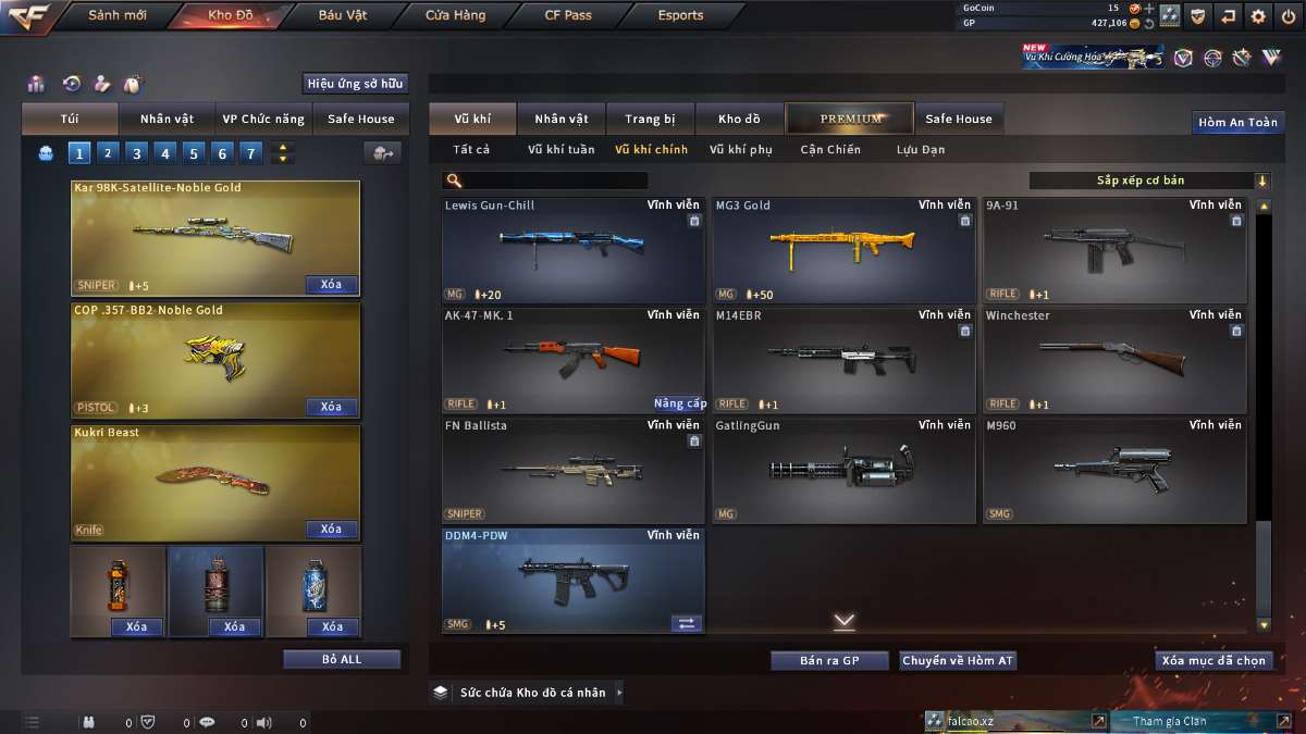 shop acc cf uy tin gia re